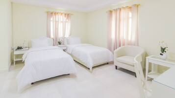 Minibar, iron/ironing board, rollaway beds, free WiFi