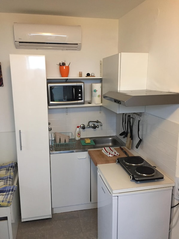 Microwave, cookware/dishes/utensils, spices