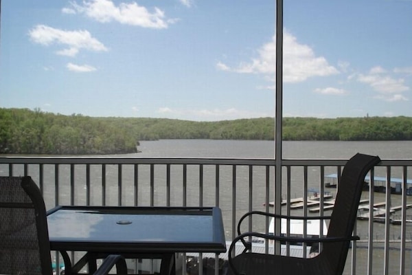 VIEW OF LAKE FROM THE DECK