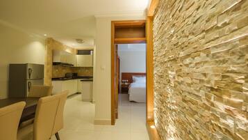 Apartment, 2 Bedrooms | Private kitchen | Fridge, microwave, cookware/dishes/utensils