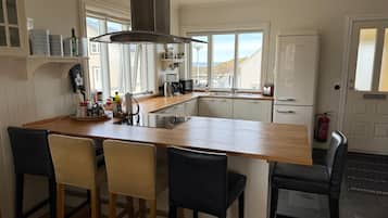 Fridge, oven, stovetop, dishwasher