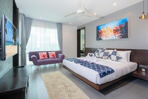 2 Schlafzimmer, Zimmersafe, Schreibtisch, Bügeleisen/Bügelbrett
