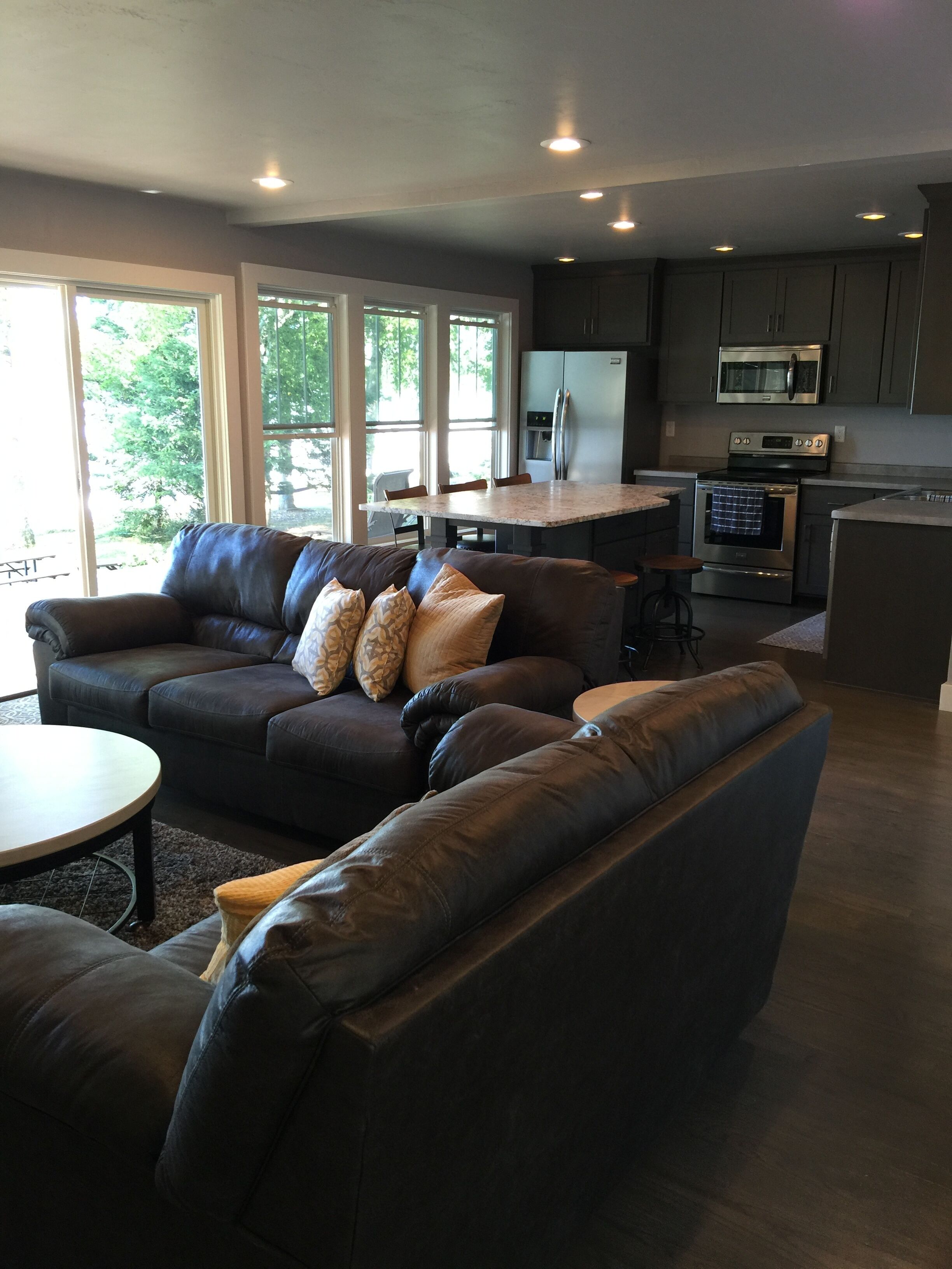 Télévision, cheminée, lecteur de DVD