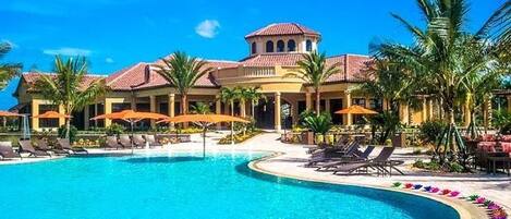 Outdoor pool, a heated pool