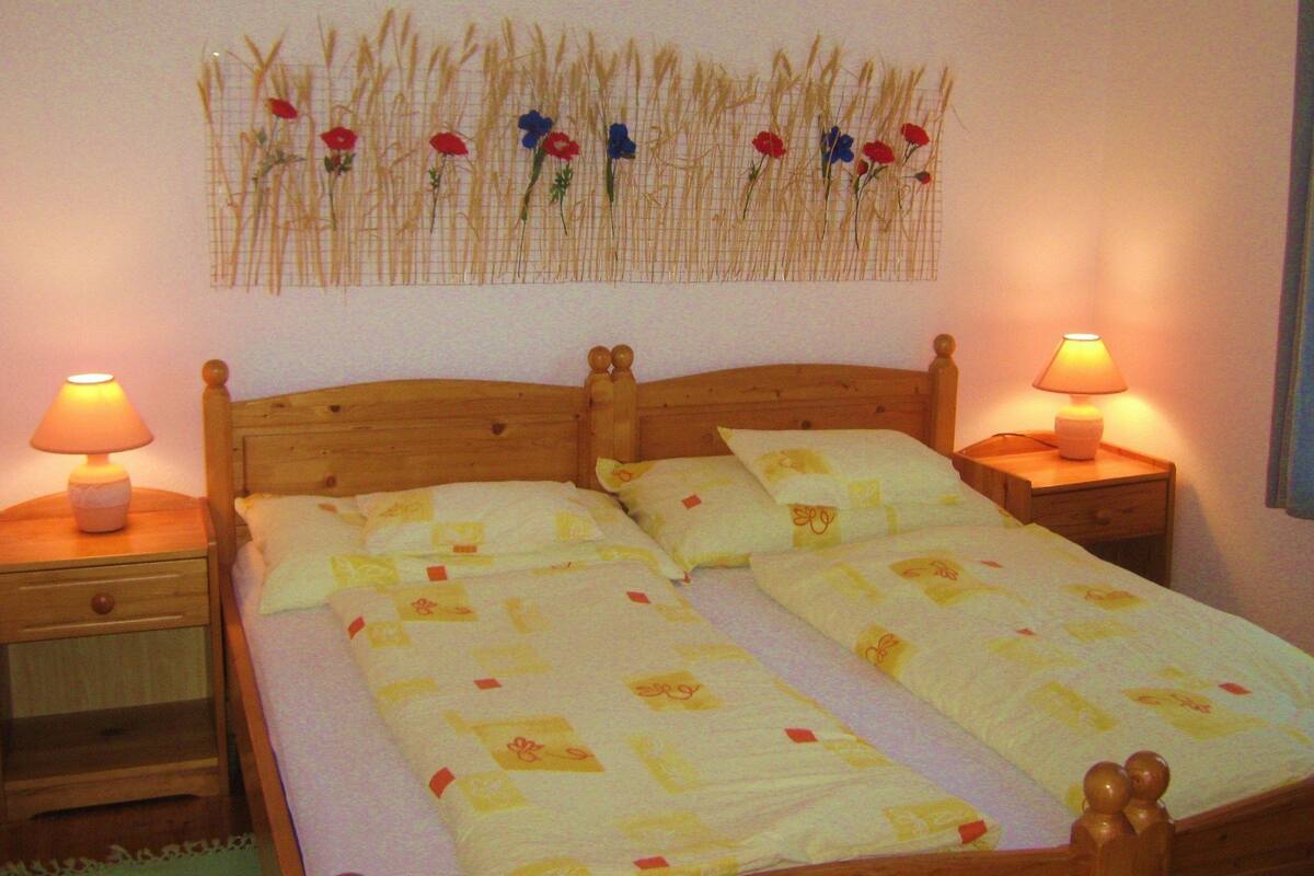 Laptop workspace, free WiFi, bed sheets