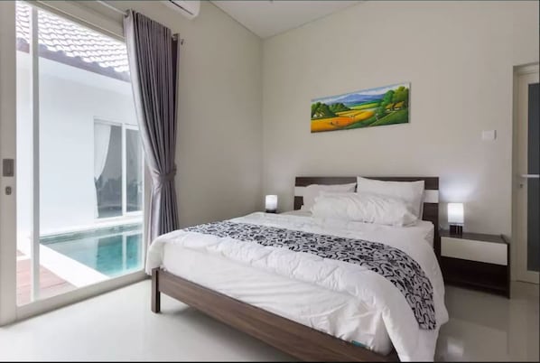 Villa, 2 Bedrooms, Private Pool | 2 bedrooms, in-room safe, desk, iron/ironing board