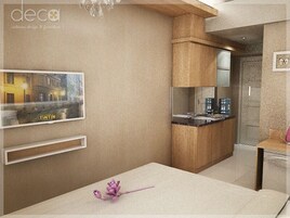 Suite | Dapur pribadi | Lemari es, kompor, dan peralatan masak/sendok-piring