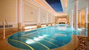 Indoor pool, open noon to 9 PM, pool loungers