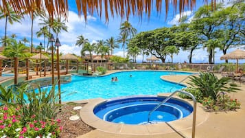 Piscine extérieure, piscine chauffée