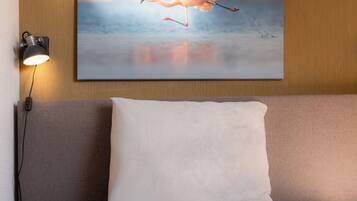 Standaard eenpersoonskamer, 1 eenpersoonsbed, niet-roken | Luxe beddengoed, Select Comfort-bedden, een bureau