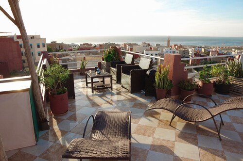 Apartment 80 m² roof terrace panoramic view of the Berber village ocean