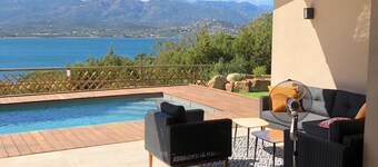 VILLA ALTA-ROCCA - 3CH - CLIM - SEA VIEW - PRIVATE POOL HEATED - NEAR BEACH