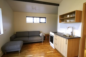 Cottage, 2 Bedrooms | Private kitchenette | Mini-fridge, microwave, oven, stovetop - Ártún Guesthouse (Grenivík)