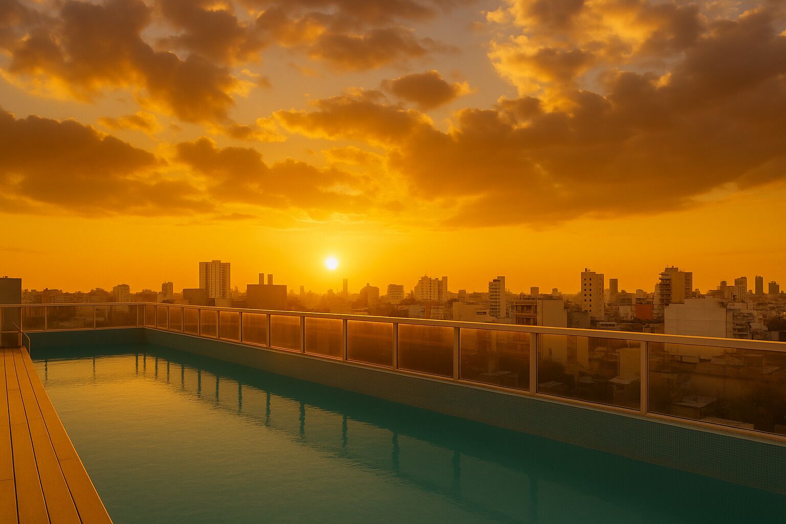 季节性开放的室外游泳池，09:00 至 19:00 开放，日光浴躺椅