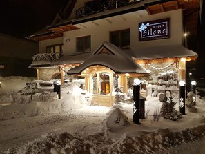 Front of property – evening/night