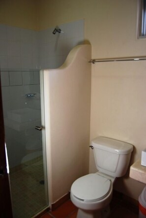 Ducha, toallas, jabón, papel higiénico