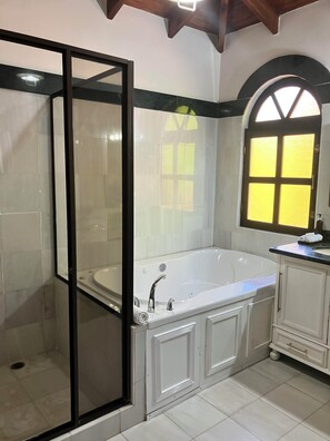 Combined shower/tub, jetted tub, bidet, towels - Experience the jungle of Costa Rica!! Direct oceanfront property for 8 guests. (Puntarenas)