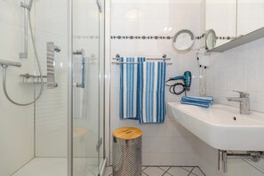 Shower, hair dryer