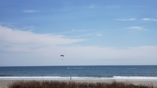 On the beach, beach towels