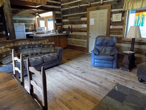 Smart TV, fireplace, DVD player, foosball