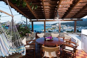 House, 2 Bedrooms, Sea View (Argiro) | Balcony - Traditional Homes of Crete (Agios Nikolaos)