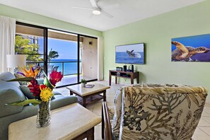 TV, DVD player - Christmas in Maui $316nt-Ocean views, remodeled 1bd/2ba-Sk231- Sullivan (Lahaina)