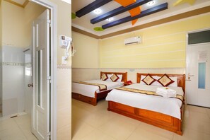 Minibar, desk, soundproofing, rollaway beds
