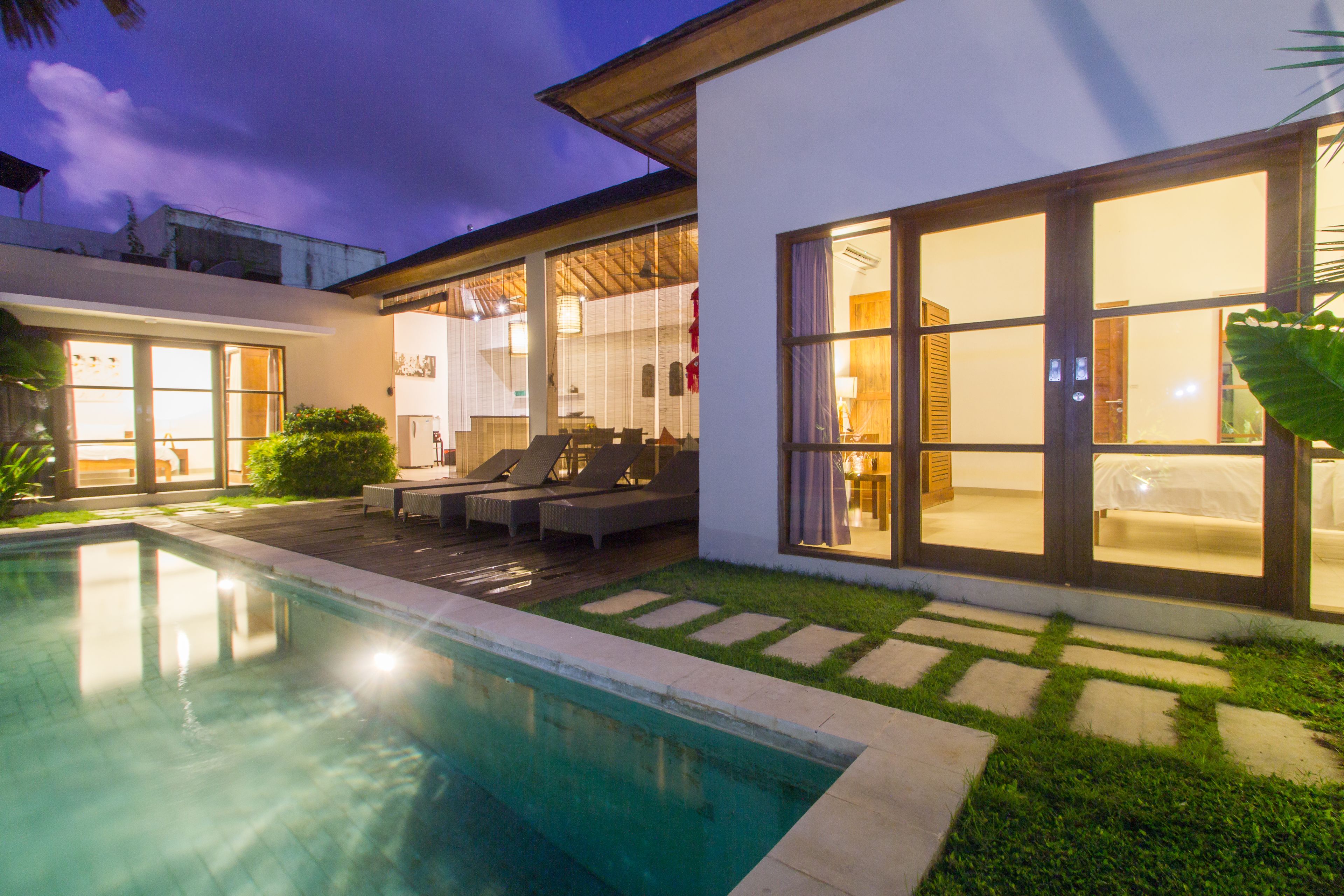family villa, 2 bedrooms, private pool, beachside | garden view
