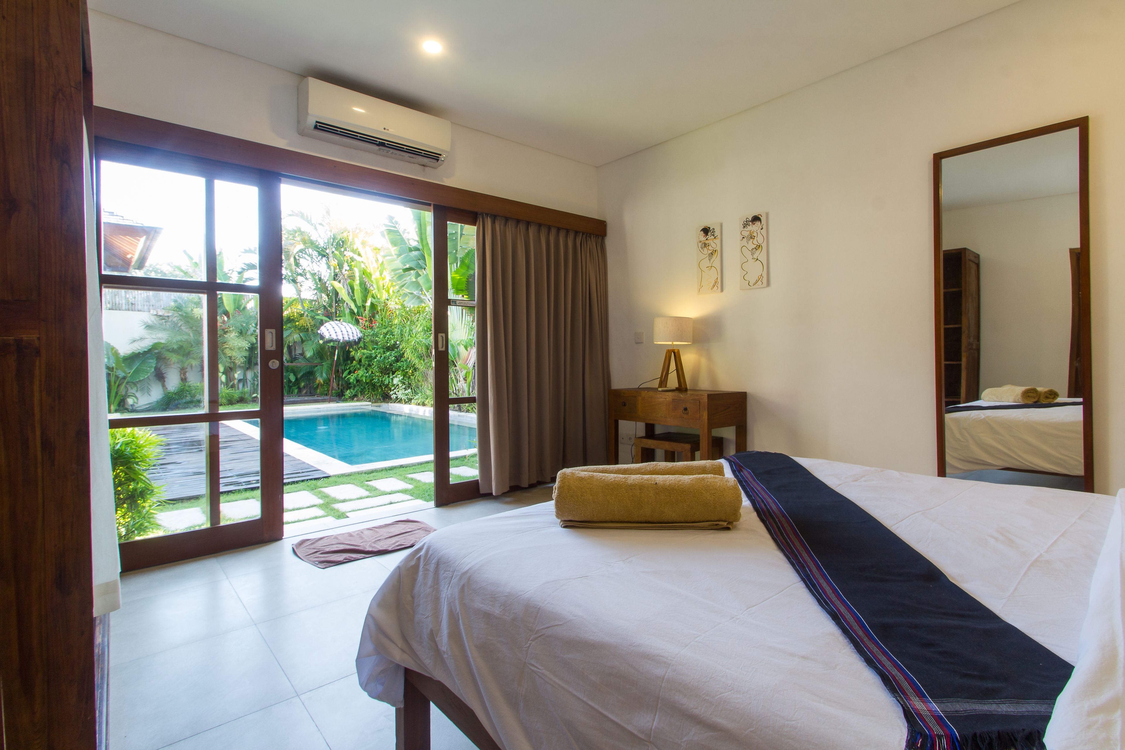 family villa, 2 bedrooms, private pool, beachside | 2 bedrooms, in-room safe, blackout curtains, iron/ironing board