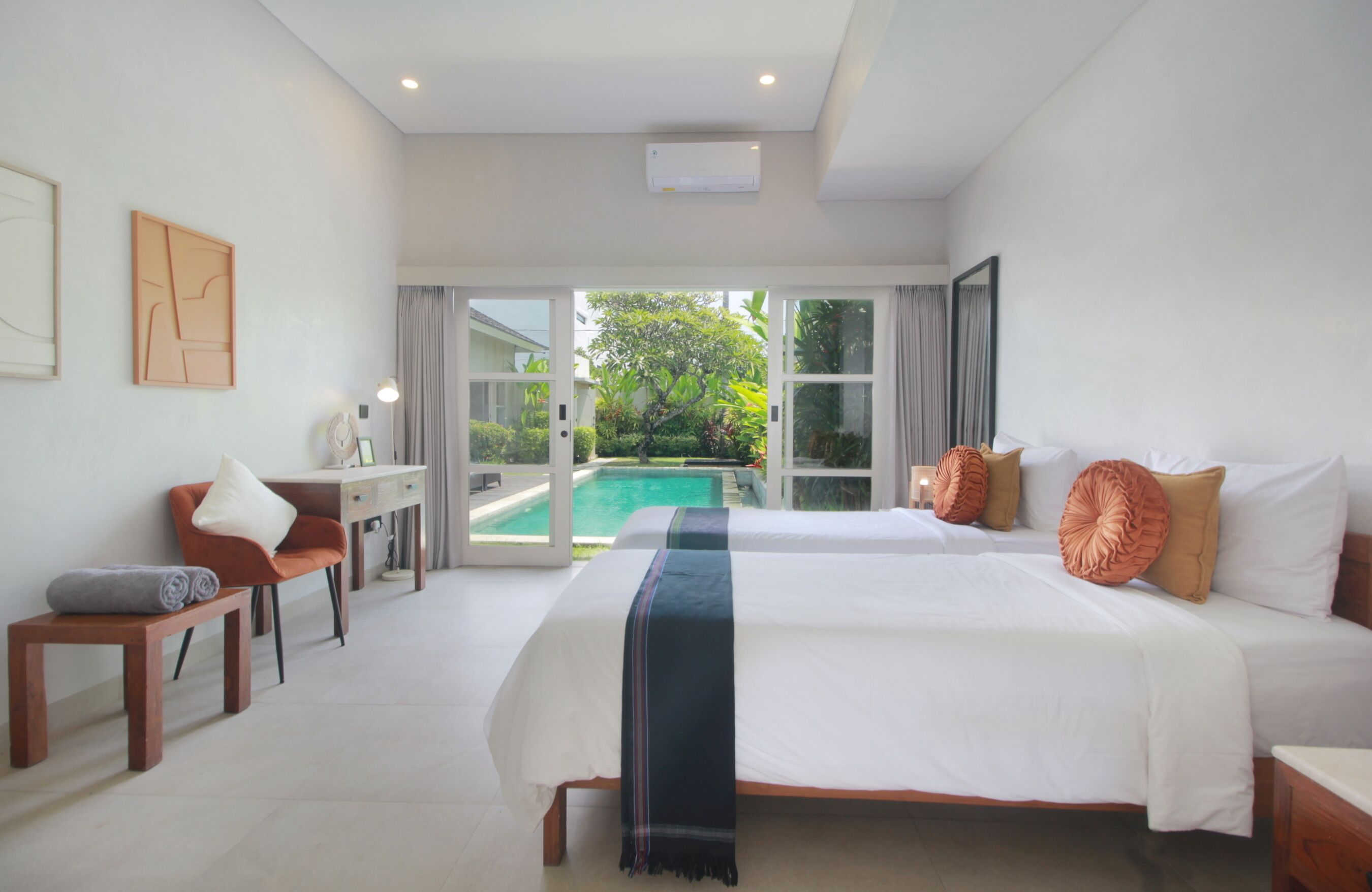 exclusive villa, 3 bedrooms, private pool, beachside | 2 bedrooms, in-room safe, blackout curtains, iron/ironing board