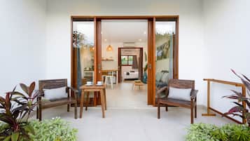 Deluxe Apartment, 1 Bedroom, Kitchen, Poolside | Terrace/patio
