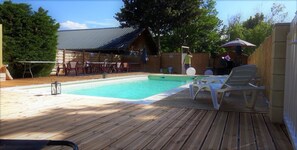 屋外プール、温水プール