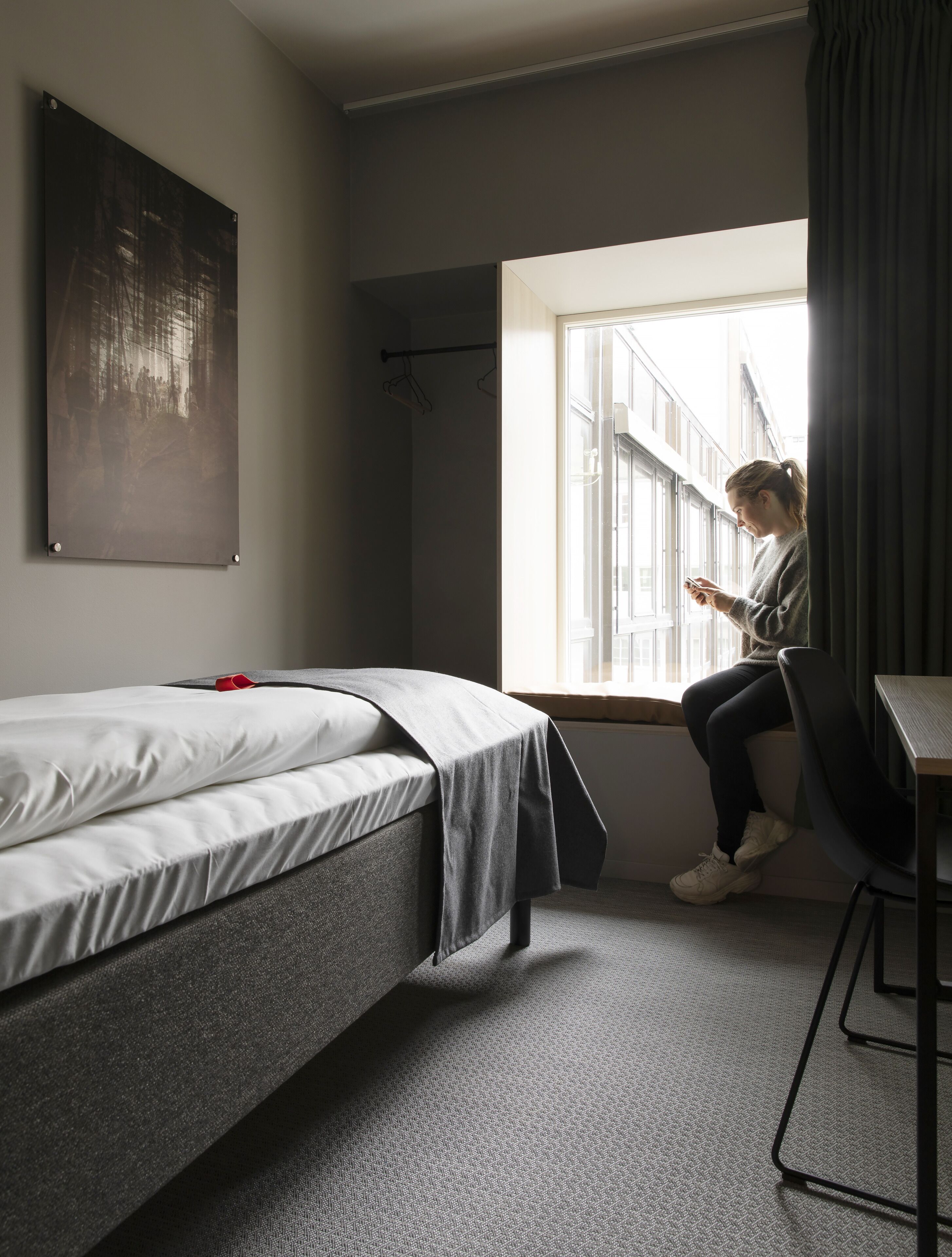 standard single room | pillow-top beds, desk, soundproofing, free wifi