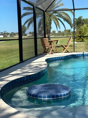 A heated pool