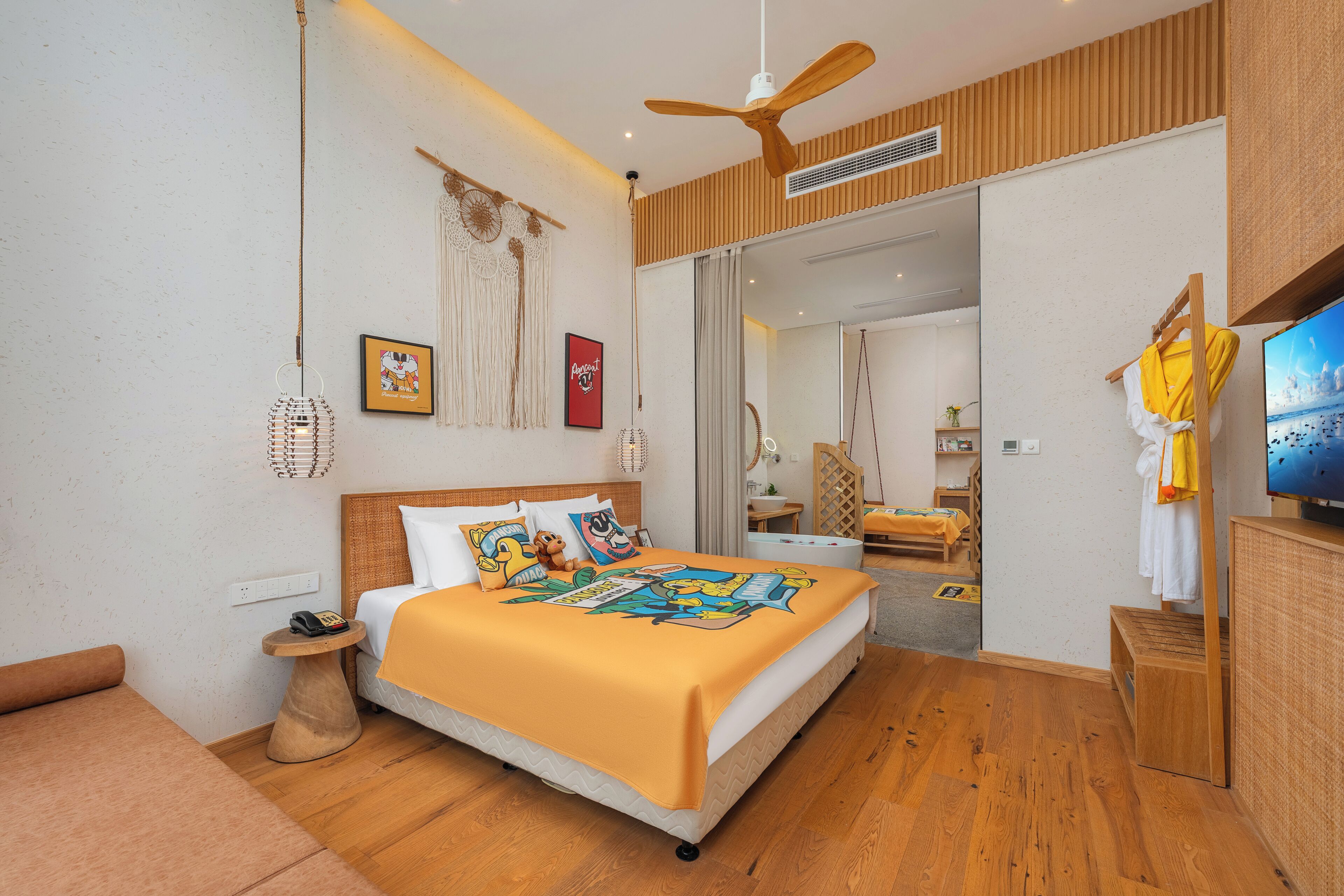 Familien-Zweibettzimmer | Hochwertige Bettwaren, Betten mit Memory-Foam-Matratzen, Zimmersafe