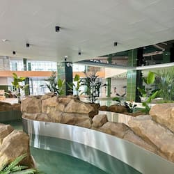 Indoor pool, sun loungers