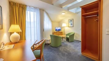 Appartement Duplex, 1 chambre, non-fumeur, vue ville (not accessible) | Coin séjour