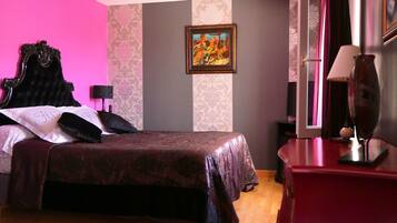 Individually decorated, individually furnished, desk, blackout curtains