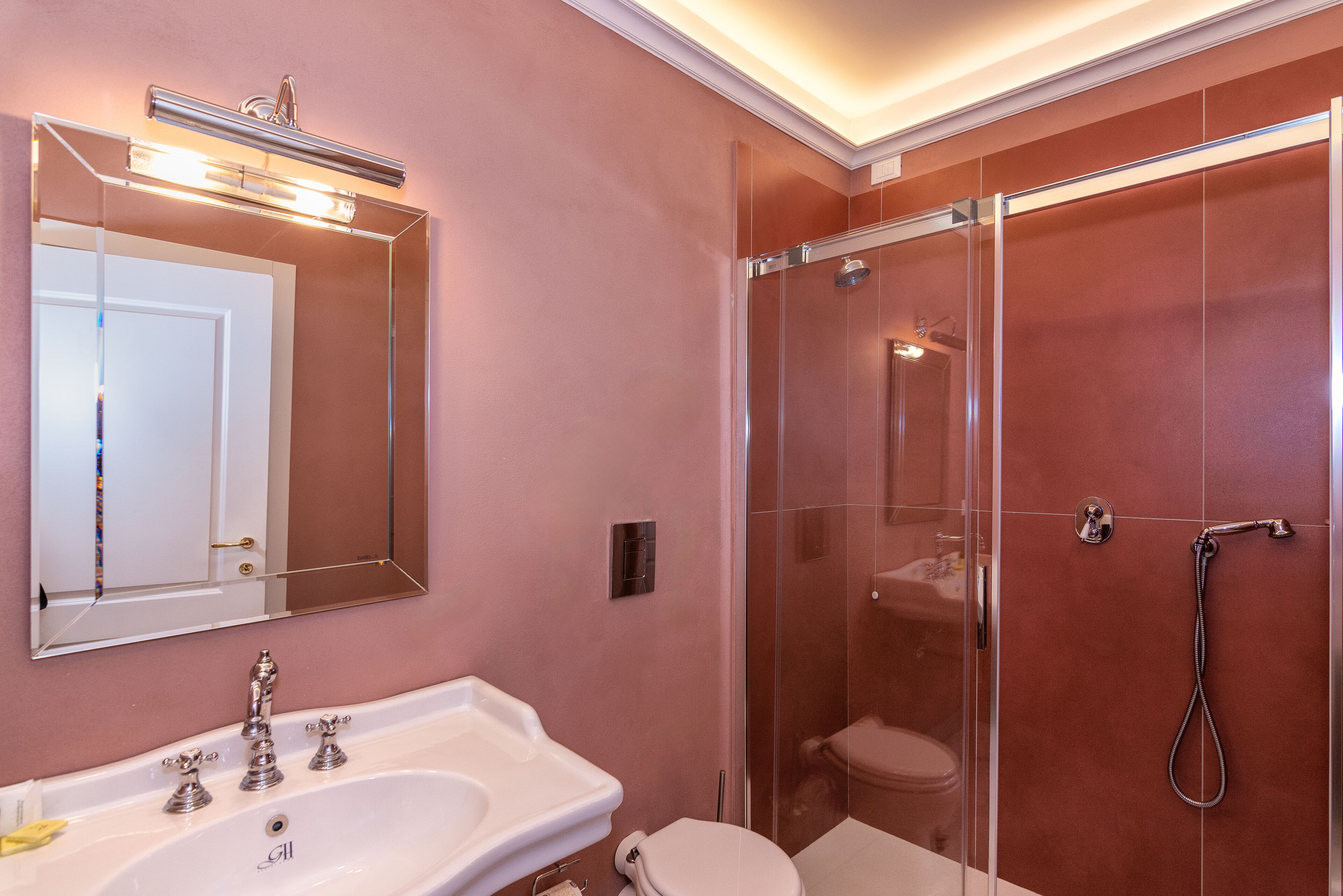 executive room | bathroom | shower, rainfall showerhead, hair dryer, bidet