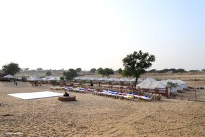 Outdoor banquet area