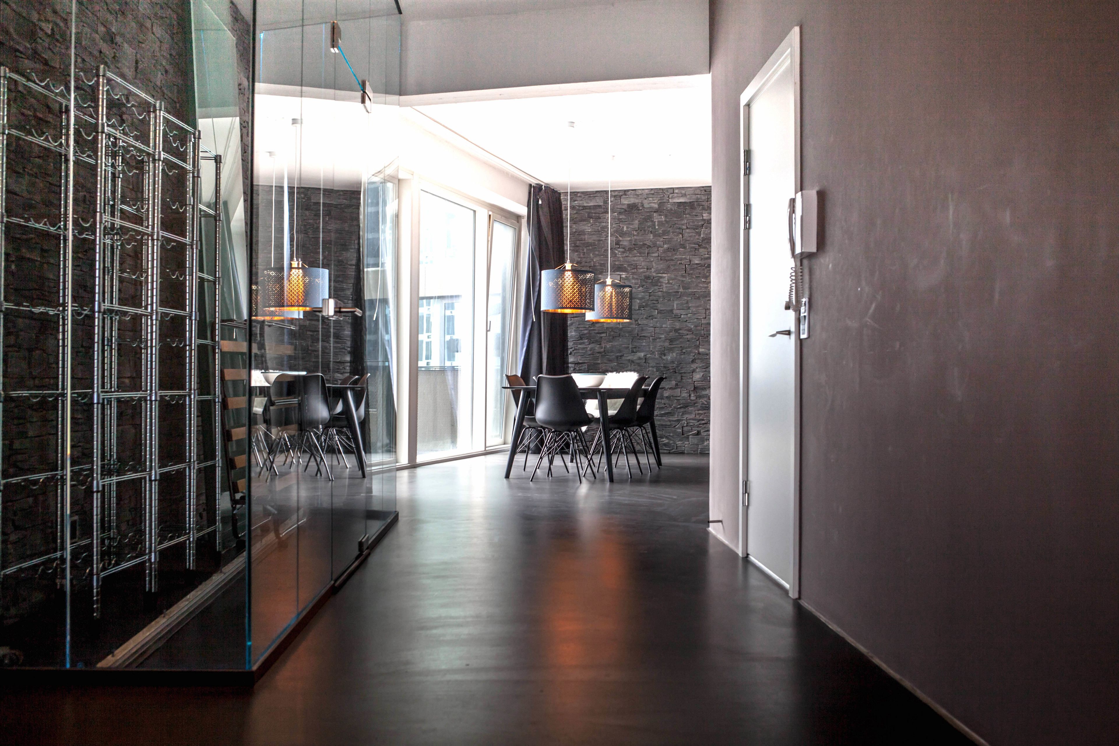 42-inch flat-screen TV with cable channels, TV