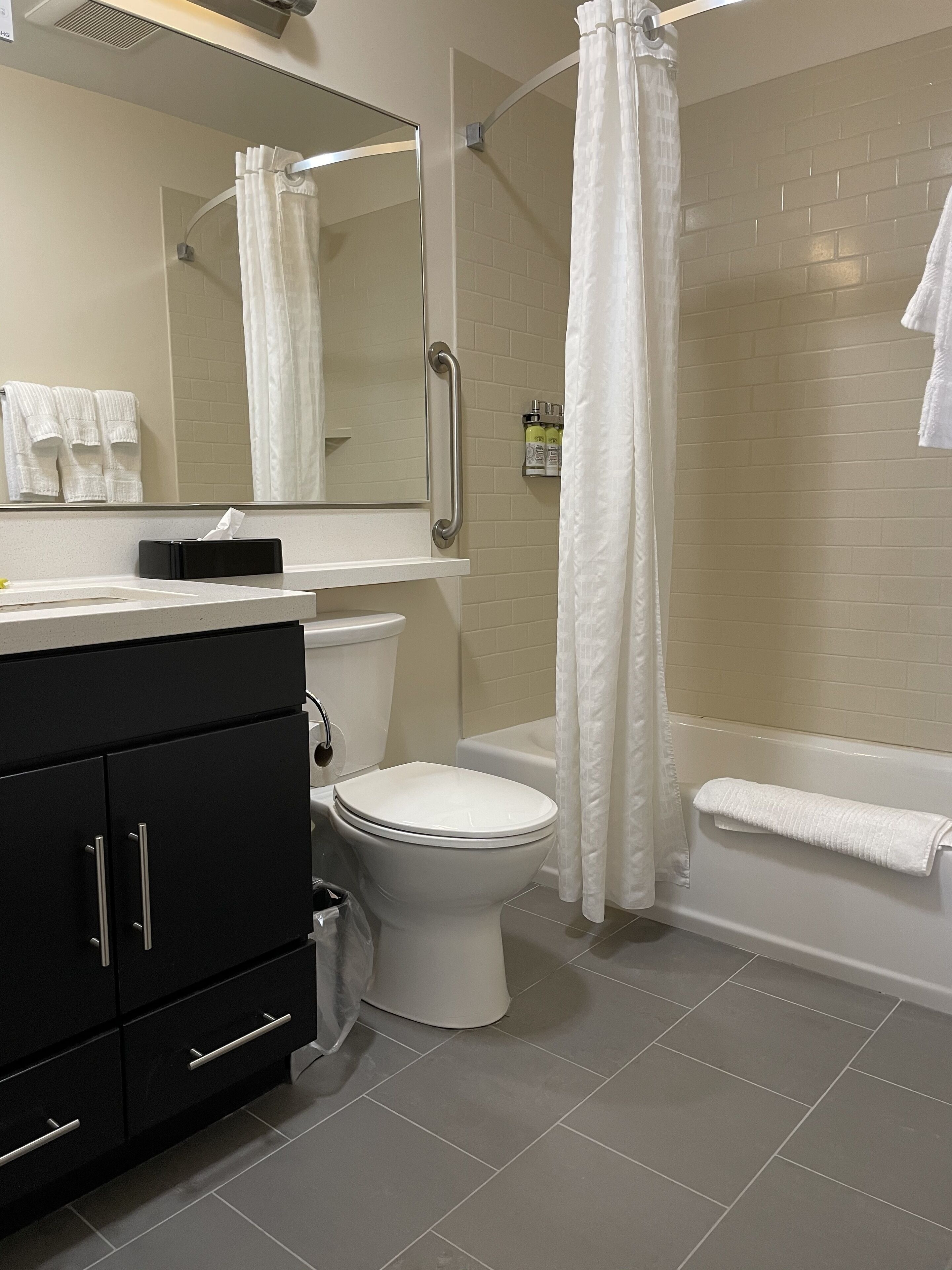 Free toiletries, hair dryer, towels, soap