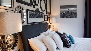 Suite Élite, 1 très grand lit, accessible aux personnes à mobilité réduite | 1 chambre, draps en coton égyptien, literie de qualité