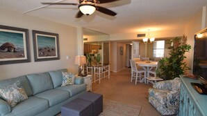 Condo, Multiple Beds (Dunes of Panama C-301(2/2)) | Living area - Dunes of Panama 2 Bedroom Apartment (Panama City Beach)
