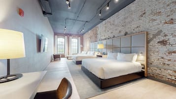 Riverfront Double King w/ Sofa Bed | Egyptian cotton sheets, premium bedding, pillow-top beds, minibar