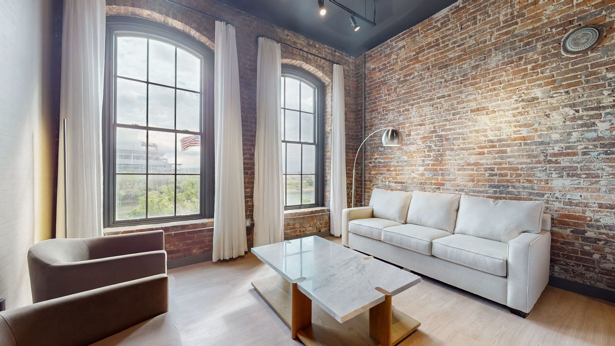 Riverfront Double King w/ Sofa Bed | Egyptian cotton sheets, premium bedding, pillow-top beds, minibar