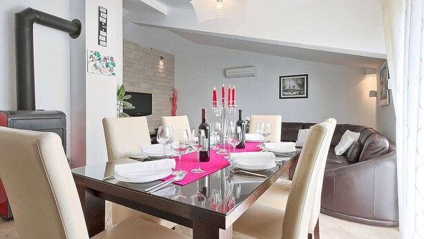 Appartement, uitzicht op zee | Woonruimte