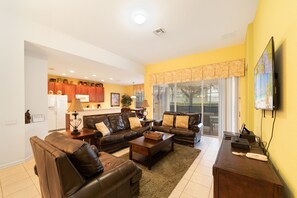 Smart TV, video games, DVD player, stereo