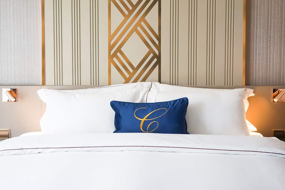 In-room safe, desk, laptop workspace, blackout curtains