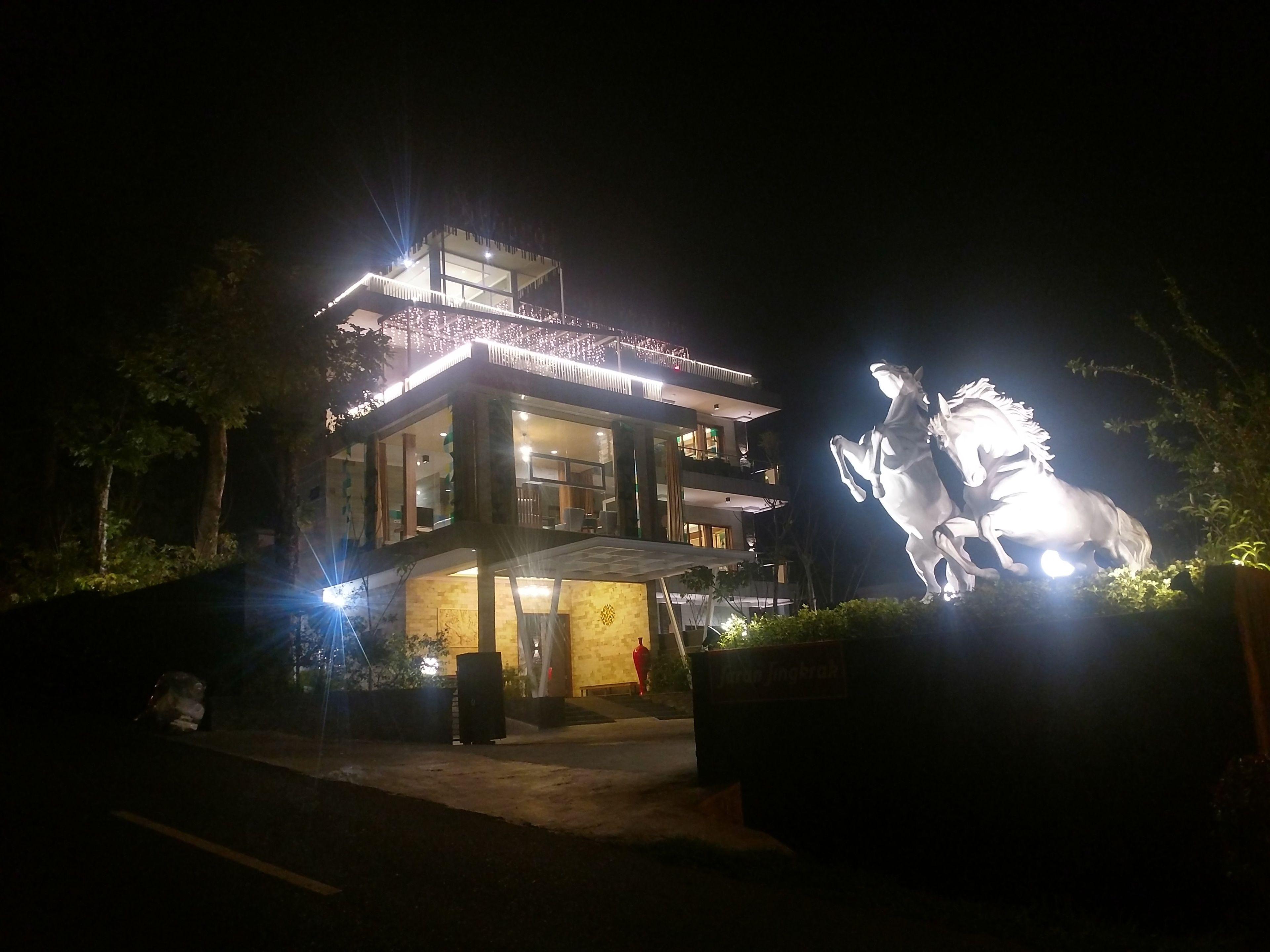 Front of property – evening/night